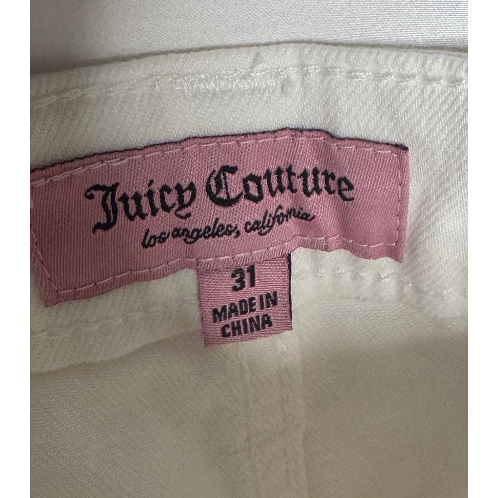 Juicy Couture White High Rise Wide Leg Jeans NWT Size 31 Stretch - Picture 6 of 7